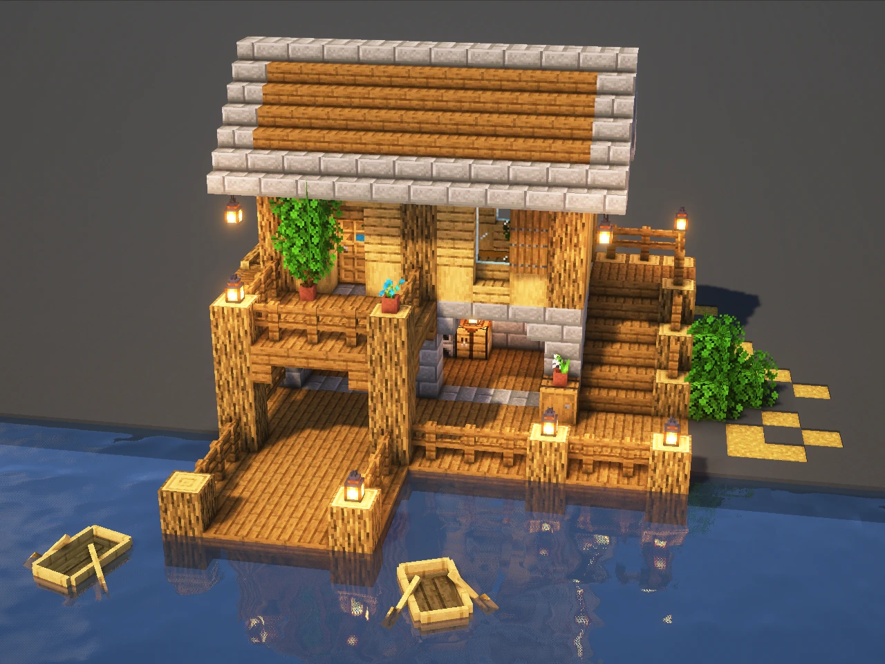 Lake House #2 - Minecraft Build Guide