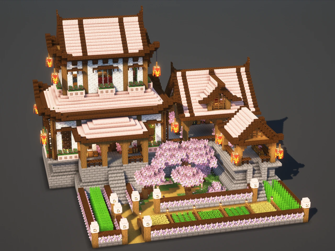 Cherry Castle #1 - Minecraft Build Guide