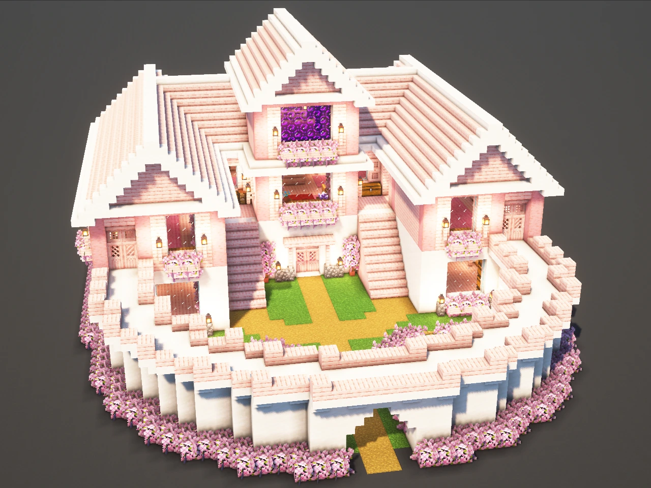 Starter House #13 Cherry - Minecraft Build Guide