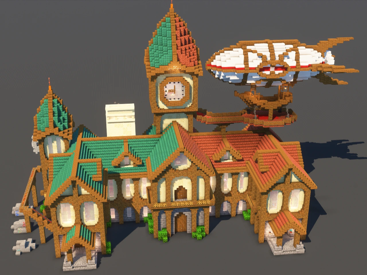Steampunk House Mixed - Minecraft Build Guide