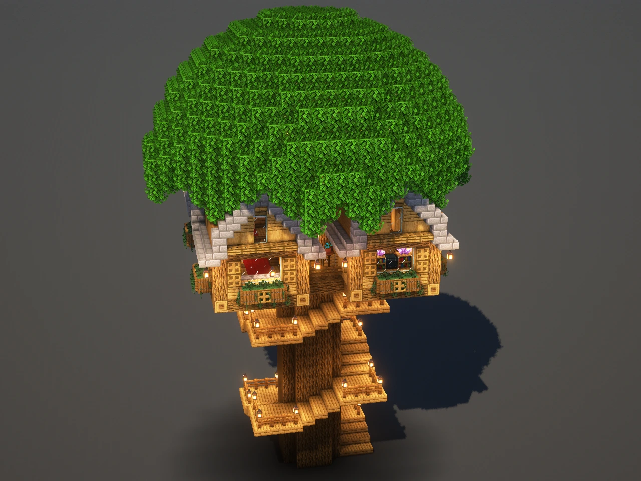 Tree House #3 - Minecraft Build Guide